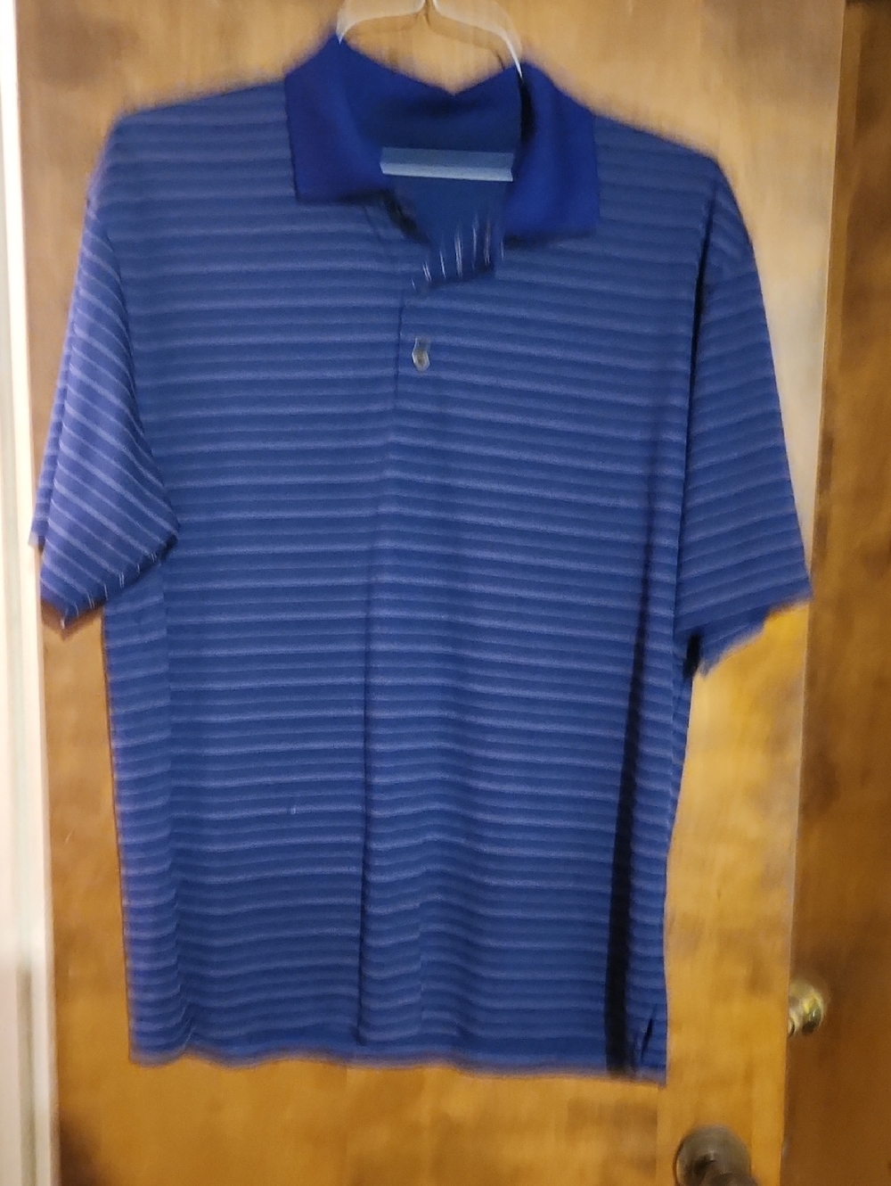 Men's Blue Striped Polo Shirt - Classic Casual